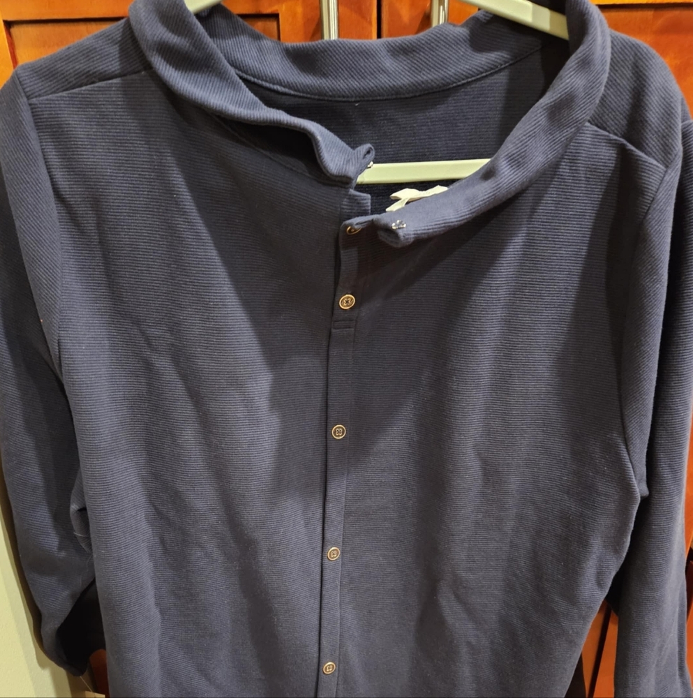 Talbots Dark Blue Knit Top
